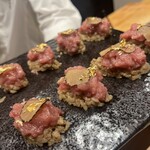 鮨 富かわ - スペシャリテ マグロのたたき マグロッシーニ