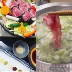 彩り鍋 さかい - ジンギスカンとねぎ塩みぞれ鍋コース