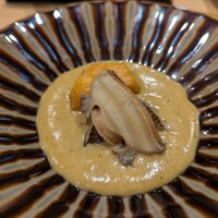 鮨いわもと - 鮑の肝ソース掛け