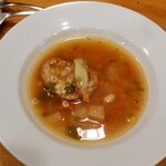 イタリアンおりべ - ランチのスープ