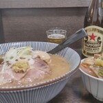 灼味噌らーめん 八堂八 - 味噌らーめん 1200円、味玉 150円、赤星 700円、八堂八海宝漬 800円