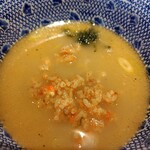 麺家 たけ田 - 蟹ごはん投入