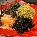 焼肉 肉どうし - ナムル盛り　全部混ぜて食べるのが、ベスト