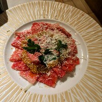大井町銭場精肉店 - 和牛カルパッチョ。本当にカルパッチョ感ある。