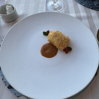 エノテーカ ピンキオーリ 名古屋 - 三陸産アイナメのフリット カッチュッコ 菜花 トマトオイル