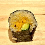 鮓樹 - 鮟肝きゅう巻いてもらいました　これは初めてかもしれない