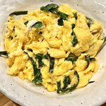 かつぎや - ふんわりニラ玉です　これもほぼ毎回いただくメニューです