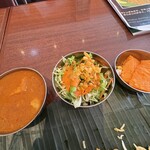 インドダバ - ②マトンダルチャ　⑦サラダ