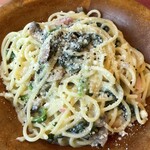 サイゼリヤ - ほうれん草とベーコンクリームパスタ