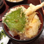  弁天丼セットの天丼<拡大>