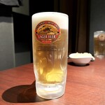 焼肉きたじま - キリンラガーの生ビールです(o^^o)
