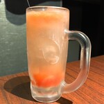 焼肉きたじま - 私がオーダーした生搾りグレープフルーツサワーです(o^^o)