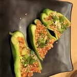 わんこ手羽と親鳥のお店 かちてば  - 生ピーマンの肉詰め