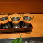 割烹 千代 - 利酒セット