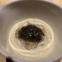 TTOAHISU - 白子　茄子のピューレ　昆布のジュレ　キャビア乗せ