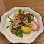 コマツ堂 - 北海道産ホッキ貝　野菜色々　バーニャフレッダ