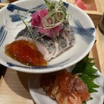 象印食堂 - 鰆のたたき。ポン酢ジュレがさっぱりしてました