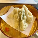 うなぎ 川松 - フグ舞茸の天ぷら