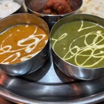 フードガーデン - キーマカレーと、ほうれん草チキン中辛をチョイス