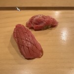 鮨 やすみつ - 中とろ　大とろ　大間産