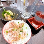 北海道海鮮居酒屋 いろりあん - 蟹飯　日本酒は八海山