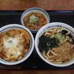 山田うどん - 料理写真:超得山田セット（かき揚げ丼、麺、ミニパンチ）