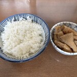 仙台中華そば 銘店嘉一 - Bセット（鶏皮と白飯）