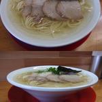 来来 -  ラーメン\500。透き通ったスープはやさしくて奥深い味わい。