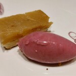 肉料理ふくなが - フランボワーズアイスとタルト・タタン