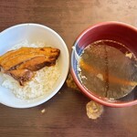 麺屋　たか - 追い飯＆スープ（税込100円）