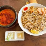 麺屋　たか - 鬼辛つけ麺（税込1,430円）全粒粉麺400g、中激辛