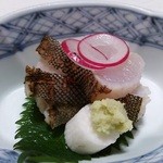 ひろ作 -  あいなめのお造り。