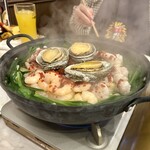 もみだれ焼肉 獅子楼 - 煮えてくる