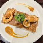 ル・ブルターニュ 神楽坂店 - 天使のエビとホタテの蟹ソースガレット