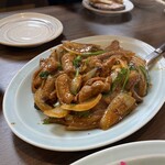 華園 - モツの味噌炒め。