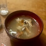久鶴 - 焼き鯛のアラ出汁でお吸い物