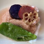 野菜が主役の古民家レストラン 花果菜 - ビッグなししとうが美味しい！