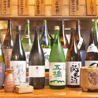 厳選した日本酒は料理との相性も抜群！