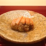 日本料理 吟 - 福井産香箱蟹の飯蒸し