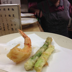 えびと、アスパラ