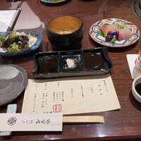 つくば 山水亭 本店 - 国産牛コース(先付け＆お造りニ点盛り&和風サラダ)