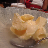 日本料理 華喜 はなき - アイスの日本酒がけ。絶品