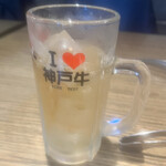 韓の台所 別邸 - 飲み物もついてきます　鹿もビールジョッキに