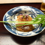 天神橋 青木 -  先附<豆乳豆腐、雲丹の出汁ジュレ>