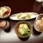 天神橋 青木 -  八寸＜ぬた和え、鯛酒盗他＞