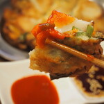 食堂・酒 たづ - 大きいホタテ貝柱のチヂミ