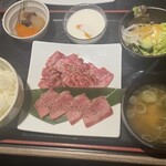 和牛焼肉 梁山泊 - 和牛カルビ＆牛タン定食