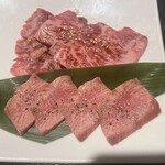和牛焼肉 梁山泊 - 和牛カルビ＆牛タン