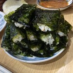 松よし - オススメの〆「韓国のり巻き」(裏メニュー)
