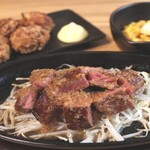 HAMBURG&STEAK AMACRO - サイコロステーキ・唐揚げ・コーンバター